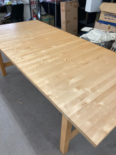 6人掛けテーブル　展示場所がない為倉庫にあります。スタッフまで