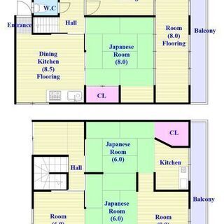 ■TC本町　河内長野駅徒歩５分　敷金礼金無し！！　賃料45000円!!戸建て　８DK　ペットOK　仲介手数料無料！！ - 河内長野市