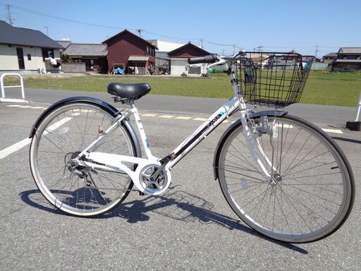 CASULY 婦人用自転車 27インチ 6速 白 2 (103)