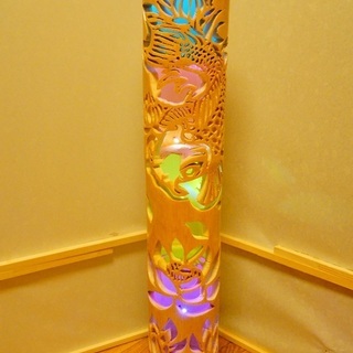 竹灯籠 カラー 〜蓮池の鯉〜