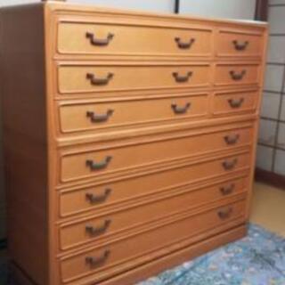 再値下げしました！整理タンス ７段 桜材