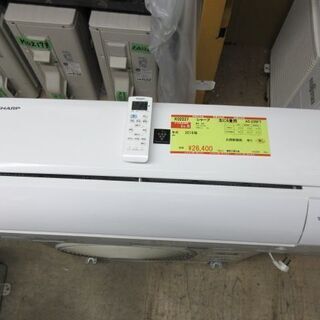 K02227　シャープ　中古エアコン　主に6畳用　冷2.2kw／暖2.5kw