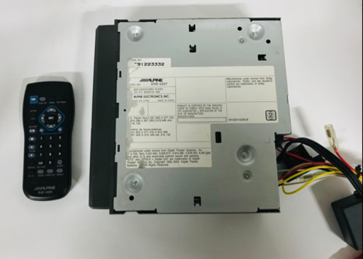 アルパイン DVE-5207 DVDプレイヤー ALPINE 1DIN アンプレス 後付けDVD