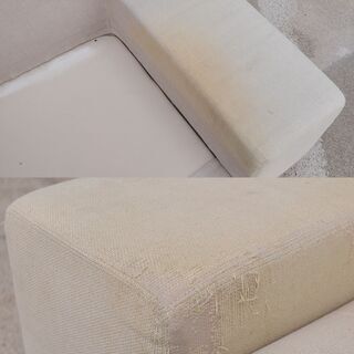 ◇HUKLA◇フクラ　カウチソファー 3人掛け オフホワイト W1980×D910×H620mm 使用感強め。の画像