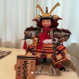 【美品】狭山作　五月人形　子供武者　人形
