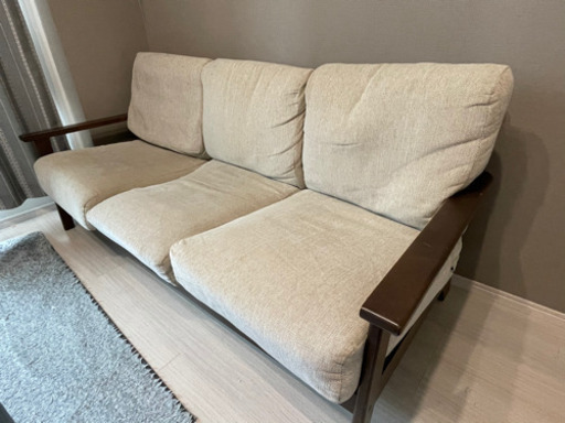 ニトリ ソファー  3人掛け 美品 ベージュ