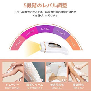 【新品未使用】脱毛器レーザー IPL光脱毛器 光美容器 99万回照射 5段階 サロン品質 自動連続照射 男女兼用 美肌機能搭載の画像