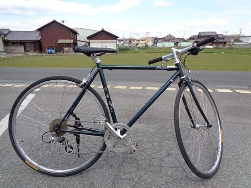 FUJI BALLAD 8速レバー式 700x28C クロスバイク 緑 (59)