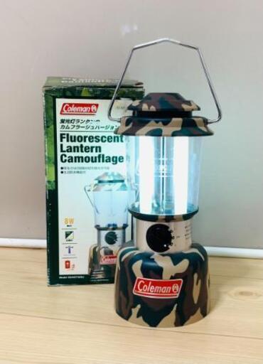 \u003c美品！＞コールマン　ランタン　ランプ　カムフラージュバージョン　迷彩柄　生活防水機能　箱有　ゆるキャン　ソロキャン　キャンプ用品　防災グッズ　照明器具