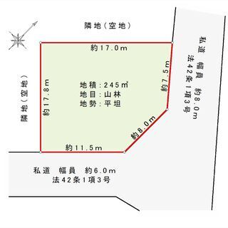 【売主】　栃木県那須塩原市の区画整理された別荘地　土地74坪　南西南東の角地 − 栃木県