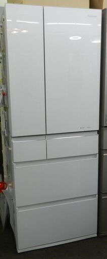 【配送・設置無料】★美品★パナソニック/Panasonic【 6ドア 550L ガラストップ 自動製氷 冷凍冷蔵庫 】NR-F553HPX-W