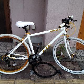 超美品L.I.G MOVE 700c クロスバイク アルミ/7speed/ホワイトxゴールド