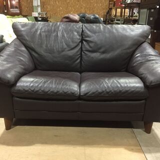 【愛品館市原店】　イタルソファ（Italsofa）総本革２人掛けソファ　【管理ISF008776-104】