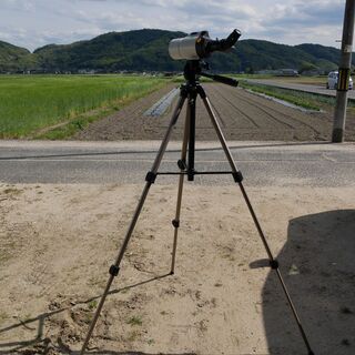 カメラ、ビデオ用三脚＋望遠鏡　