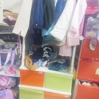 子供用 ハンガーラック 収納つき