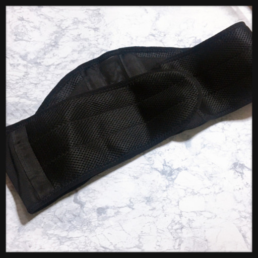 ご購入者様決定[ほぼ未使用]コルセット 黒 腰痛サポートベルト 強力マジックテープ