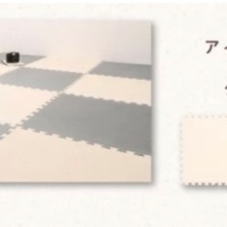 ジョイントマット 大判 60cm 32枚 6畳相当 【アイボリー×グレー】の画像