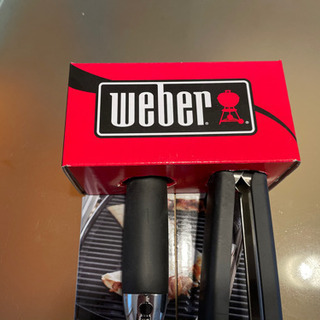 【新品未使用】Weber(ウェーバー) 2ピース ポータブルツールセット ステンレススチール製 フライ返し、トング 6645 【BBQ バーベキュー グリル コンロ  調理 料理 肉】の画像