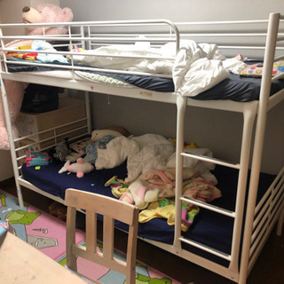 【お引き取り決定】 IKEAパイプ2段ベット(本体のみです)