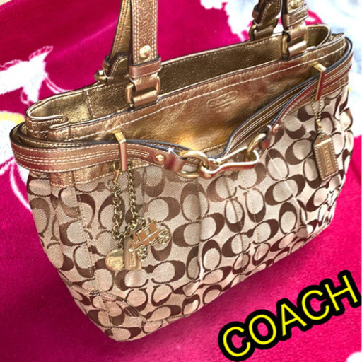 COACH コーチ シグ柄 ショルダーバック トートバック 正規品