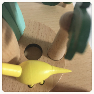 [ほぼ未使用]天空の城ラピュタ 君をのせて ぜんまいオルゴール ジャングル風木製の画像