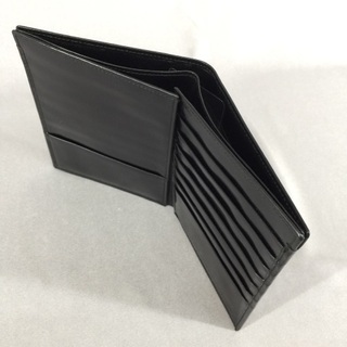 BVLGARIブルガリ 黒エナメルレザー カードケースウォレット オールド レトロアンティークの画像