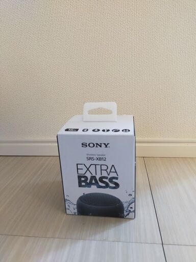 【未使用品】 ソニー ワイヤレスポータブルスピーカー SRS-XB12 Black　2019年モデル