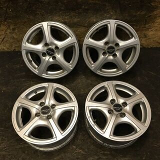 社外アルミ 14インチ6J4HPCD100+40 社外ホイール 4本 カローラ イプサム ガイア等 即決　(VHF05) CRIMSON RACING SPARCO レーシングスパルコ 社外ホイール 14インチ 4本