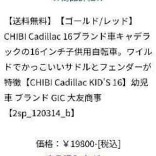 未使用品16インチ子供自転車補助付の画像