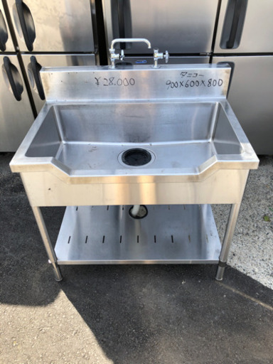 ⭐︎中古品　タニコー　1槽シンク(舟型) 900×600×800