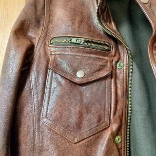 【JACKROSR】Sサイズ　ラムレザーライダースジャケットの画像
