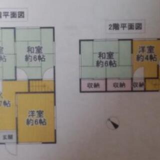 敷金礼金なし、ペット可能戸建て(^^)v高台のため景色綺麗です✌...