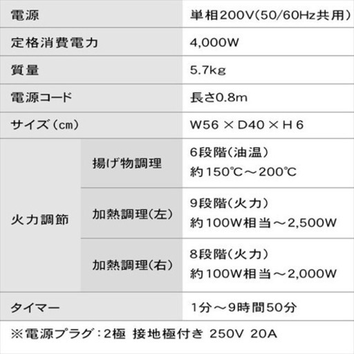 アイリスオーヤマ 2口IHクッキングヒーター