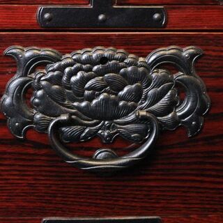 あべちゃん仙台箪笥　赤木肌木地呂漆塗り 彫金手打金具　高級　民芸家具 仙台箪笥 赤木肌木地呂漆塗り 彫金手打金具 高級 民芸家具 アンティーク