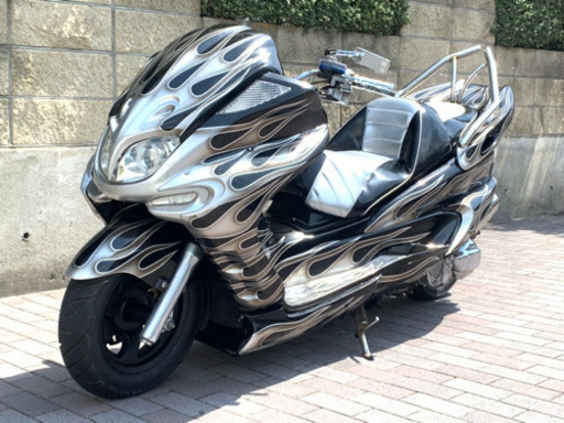 ラメ入り、ファイヤーパターン‼︎【YAMAHA マジェスティ】フルカスタム‼︎