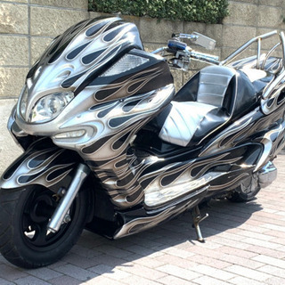 ラメ入り、ファイヤーパターン‼︎【YAMAHA マジェスティ】フ...