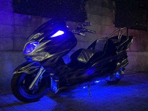 ラメ入り、ファイヤーパターン‼︎【YAMAHA マジェスティ】フルカスタム‼︎