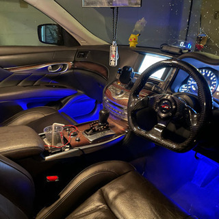 値下げ　日産フーガy51 370GT　社外アルミ車高調　柿本マフラーGTウイングの画像