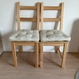 IKEA ダイニングチェア　イーヴァル　IVAR 2脚セット