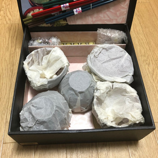 花ざかり 盆付き汁椀セット お箸・箸置き・調味料入れ