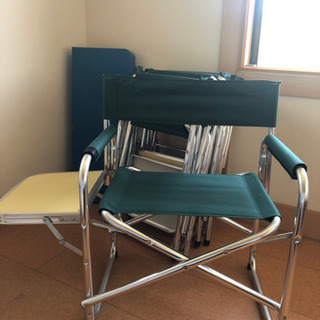 【受渡済】アウトドア　イス４脚・テーブルセットの画像