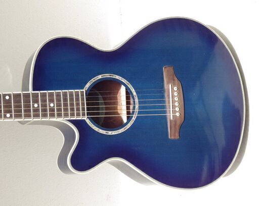 値下げ　アコースティックギター　アリア　ＥＴ３８０ブルー　左利き用