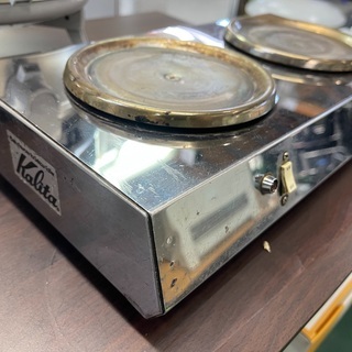 カリタ　2連ウォーマー　アンティーク　通電確認のみ 昭和レトロの画像