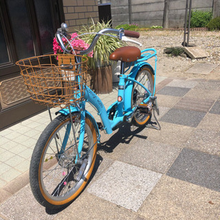 子供自転車18インチ（補助輪あり）の画像