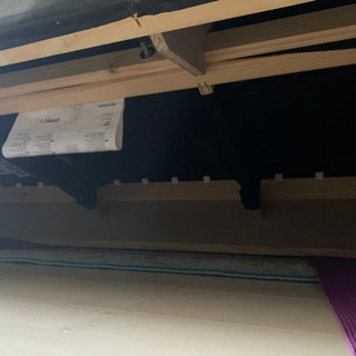 【お譲り先確定】IKEAソファ　黒合皮・3人掛けの画像