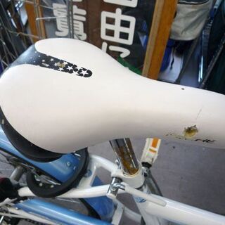20インチ 子供用自転車 ６段変速 女の子 ライト カゴ 鍵付き 水色×白 あさひ PECHE 札幌市手稲区の画像