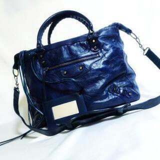 BALENCIAGA クラシック シティ ネイビー 2way ショルダーバッグ 