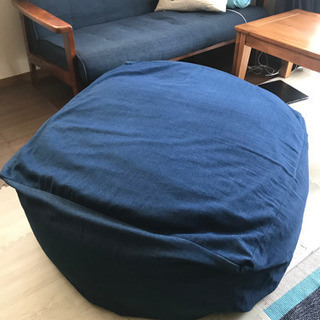 (取引中)LOWYA デニム ビーズソファの画像