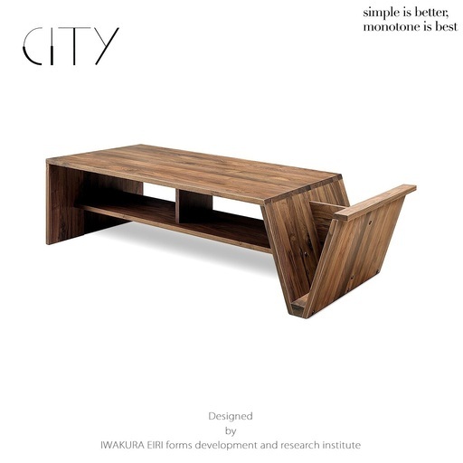 シギヤマ家具 CITY(シティ) COFFEE TABLE2 コーヒーテーブル (150cm, ウォールナット)