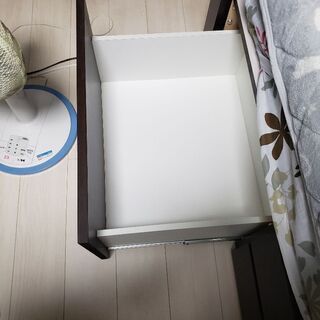 セミダブルベッド　タンス付き　ブラウン